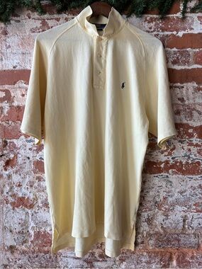 Ralph Lauren Pale Yellow Polo Shirt with Navy Pony